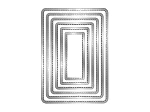 Crafter's Companion Metal Die - Stitched Edge Rounded Rectangles