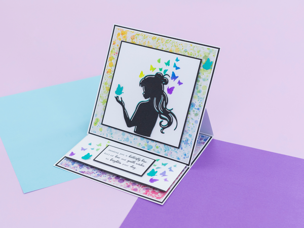 Crafters Companion Metal Die, Stamp & Stencil Set - Butterfly Kisses