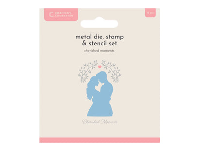 Crafters Companion Metal Die, Stamp & Stencil Set - Cherished Moments
