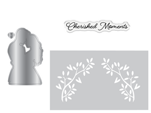 Crafters Companion Metal Die, Stamp & Stencil Set - Cherished Moments
