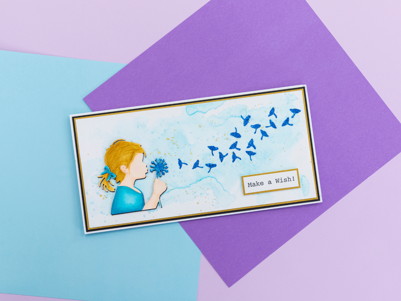 Crafters Companion Metal Die, Stamp & Stencil Set - Make a Wish