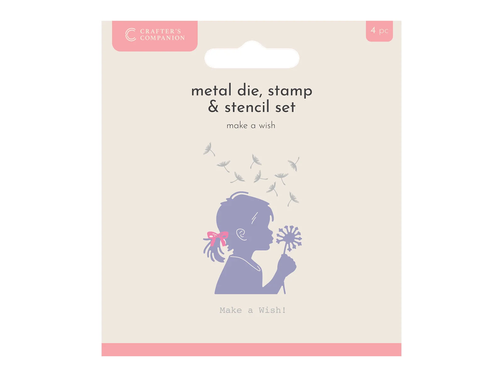 Crafters Companion Metal Die, Stamp & Stencil Set - Make a Wish