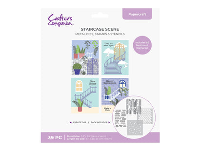Crafter’s Companion Stamp, Die & Stencil - Staircase Scene