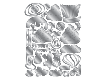 Crafter's Companion Die & Stencil Set - Christmas Cupcakes