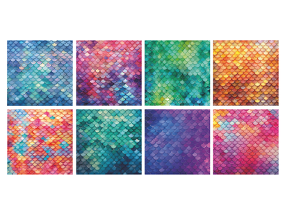 Mermaid Scales Paper Pad 8" x 8"