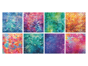 Mermaid Scales Paper Pad 8" x 8"