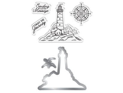 Crafter's Companion Message in a Bottle Stamp & Die – Lighthouse Scene