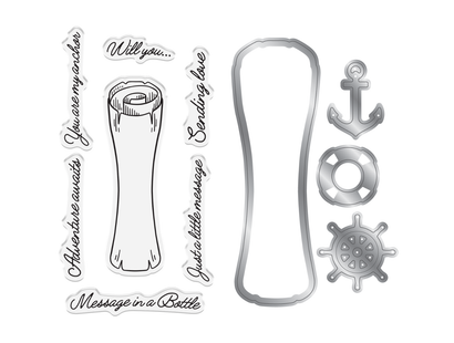 Crafter's Companion Message in a Bottle Stamp & Die – Message Scroll