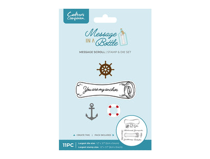 Crafter's Companion Message in a Bottle Stamp & Die – Message Scroll