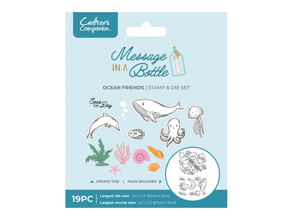 Crafter's Companion Message in a Bottle Stamp & Die – Ocean Friends
