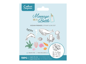 Crafter's Companion Message in a Bottle Stamp & Die – Ocean Friends