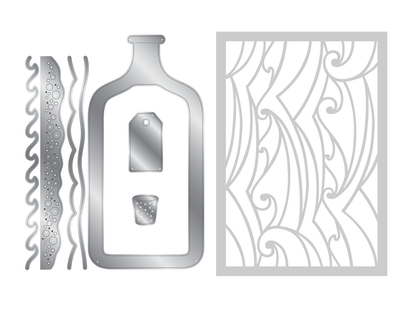 Crafter's Companion Message in a Bottle Stencil & Die – Message Bottle