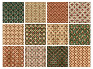 Christmas Damask Paper Pad 12" x 12"