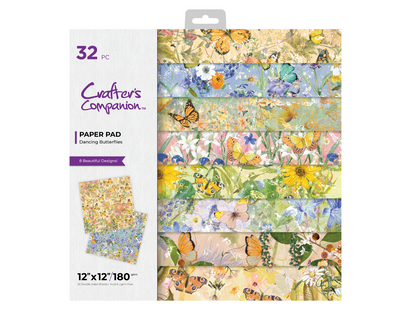 Crafter's Companion - 12 x 12 Paper Pad - Dancing Butterflies