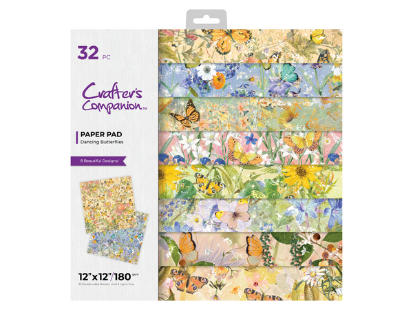 Crafter's Companion - 12 x 12 Paper Pad - Dancing Butterflies