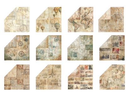 Crafters Companion 12” x 12” Paper Pad - Vintage Scrapbook 