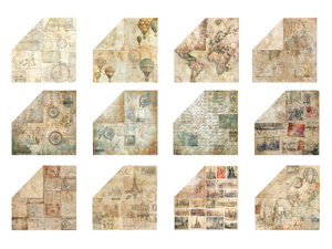 Crafters Companion 12” x 12” Paper Pad - Vintage Scrapbook 