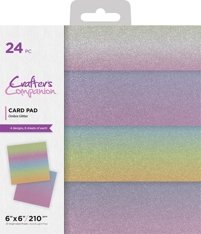 Crafter's Companion - 6 x 6 Card Pad - Ombre Glitter