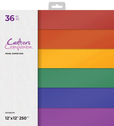 Crafter's Companion Pearlescent 12 x 12 Paper Pad - Rainbow
