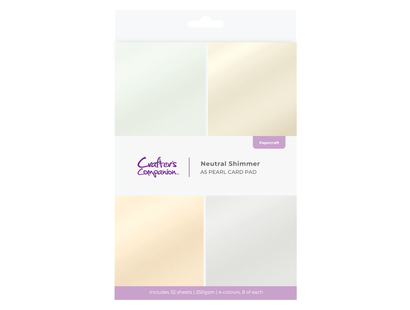 Neutral Pearlescent Shimmer Cardstock A5