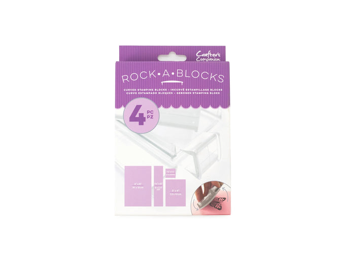 Clear Rock-A-Blocks - Set of 4 Stamping Blocks