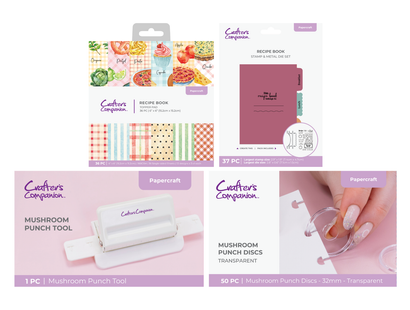 Recipe Book & Binding Tool 4pc Collection