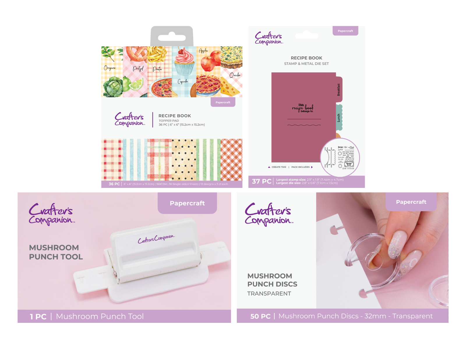 Recipe Book & Binding Tool 4pc Collection