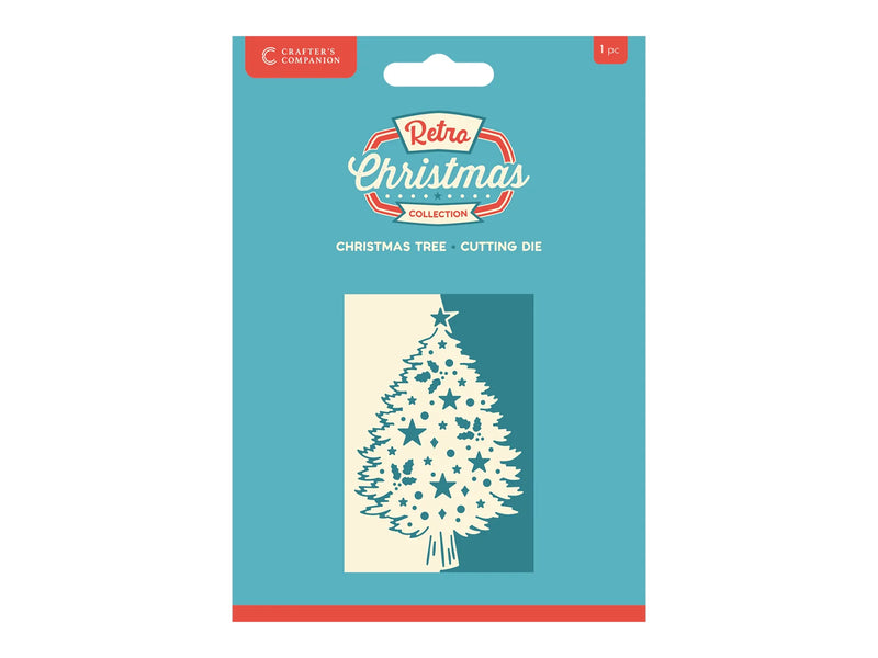 Crafter's Companion Retro Christmas Collection Metal Die Edge'able - Christmas Tree