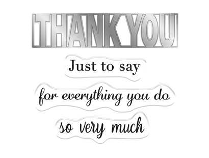 Crafters Companion - Stamp & Die Set - Thank You For Everything