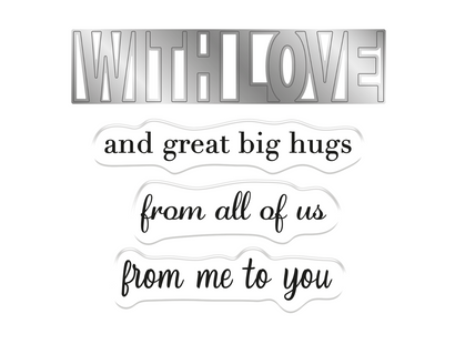 Crafters Companion - Stamp & Die Set - With Love From All Of Us