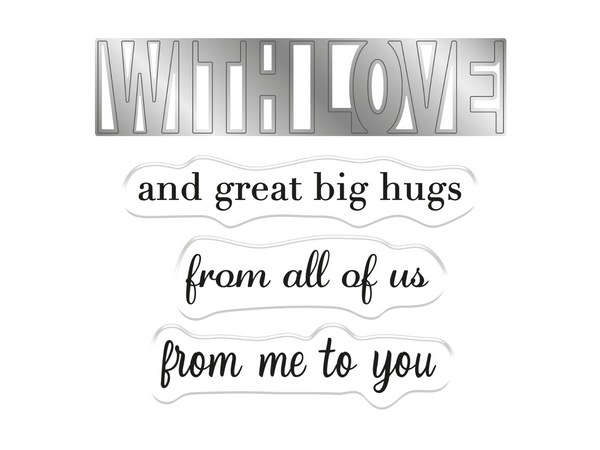 Crafters Companion - Stamp & Die Set - With Love From All Of Us