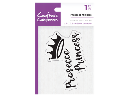 Crafters Companion Clear Acrylic Stamps - Prosecco Princess