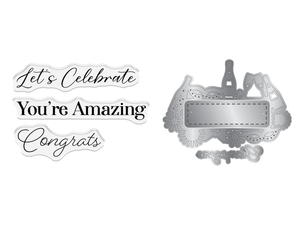 Crafter's Companion Stamp & Die - Champagne Celebration