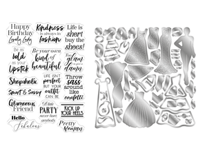 Crafters Companion Stamp and Die Set - Chic