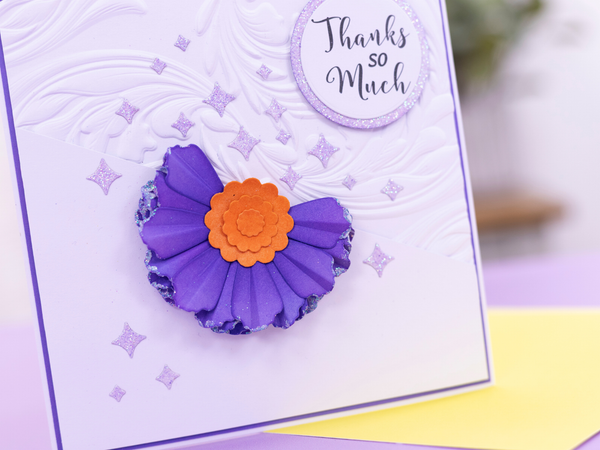 Crafter's Companion Stamp & Die - Floral & Flutter Set