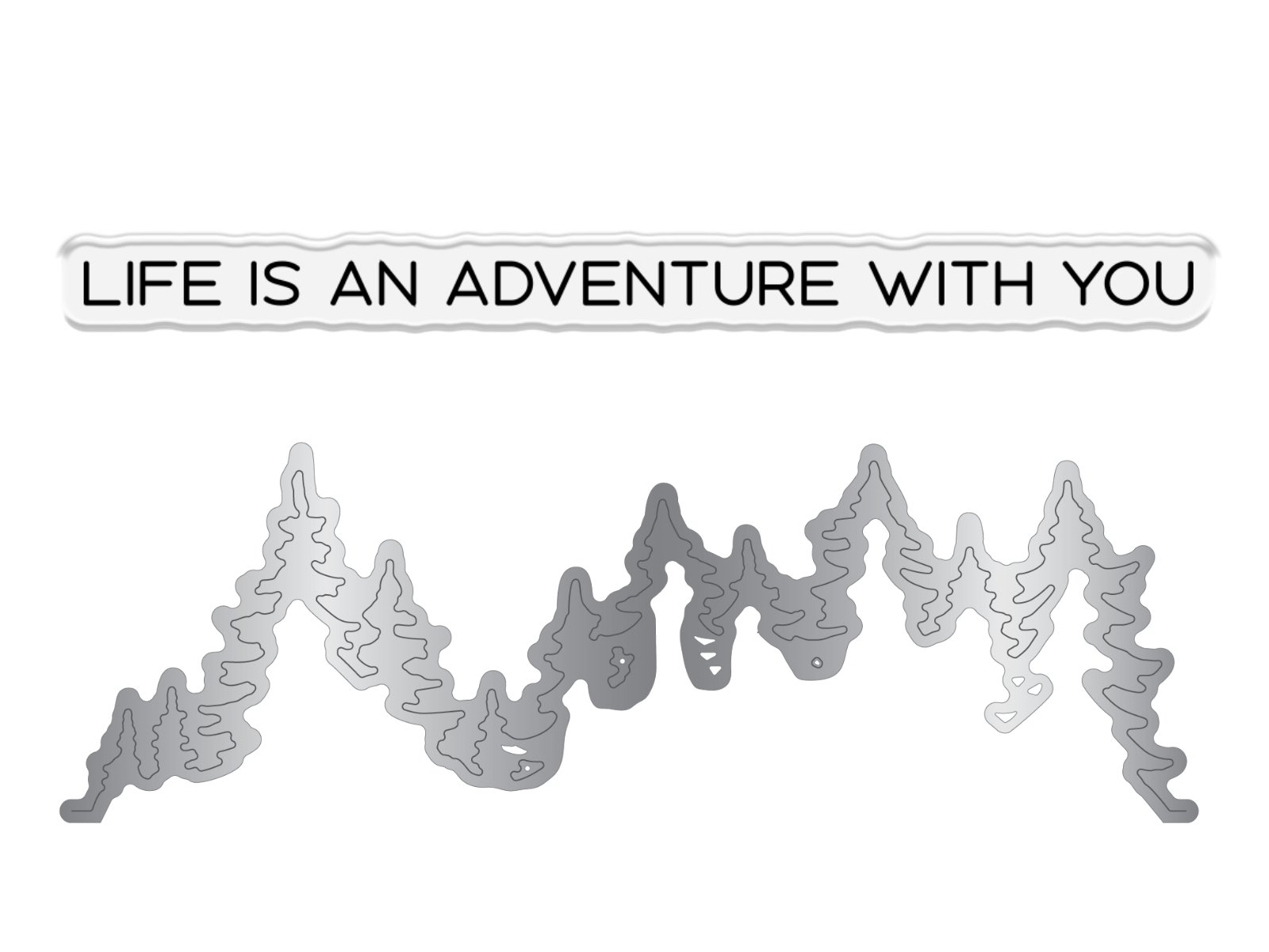 Crafters Companion Stamp and Die - Life is an Adventure