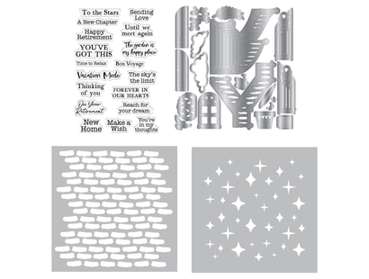Crafter’s Companion Stamp, Die & Stencil - Staircase Scene