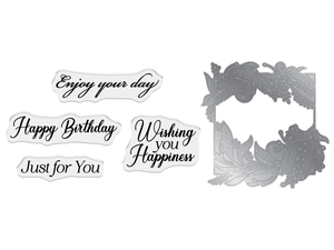 Crafter's Companion Stamp and Die Set - Wishing You Happiness