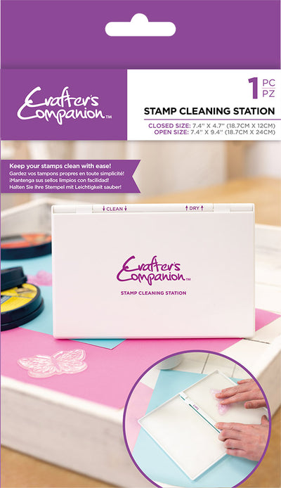 Crafter's Companion 8x8 Stamping Platform and Magnetic Base & Cleaning Solution with FREE Stamp Cleaning Station