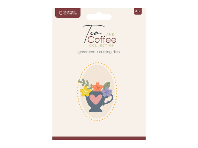 Crafters Companion Tea & Coffee Collection Metal Die Set - Green Tea