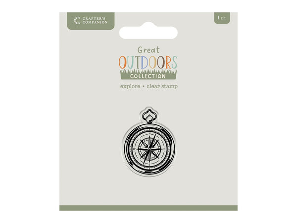 Crafters Companion The Great Outdoors Clear Acrylic Stamp Set - Explore