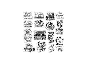 Crafters Companion The Great Outdoors Clear Acrylic Stamp Set - Find Yourself in Nature  