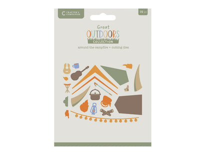 Crafters Companion The Great Outdoors Metal Die Set - Around the Campfire