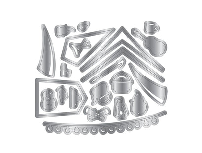 Crafters Companion The Great Outdoors Metal Die Set - Around the Campfire