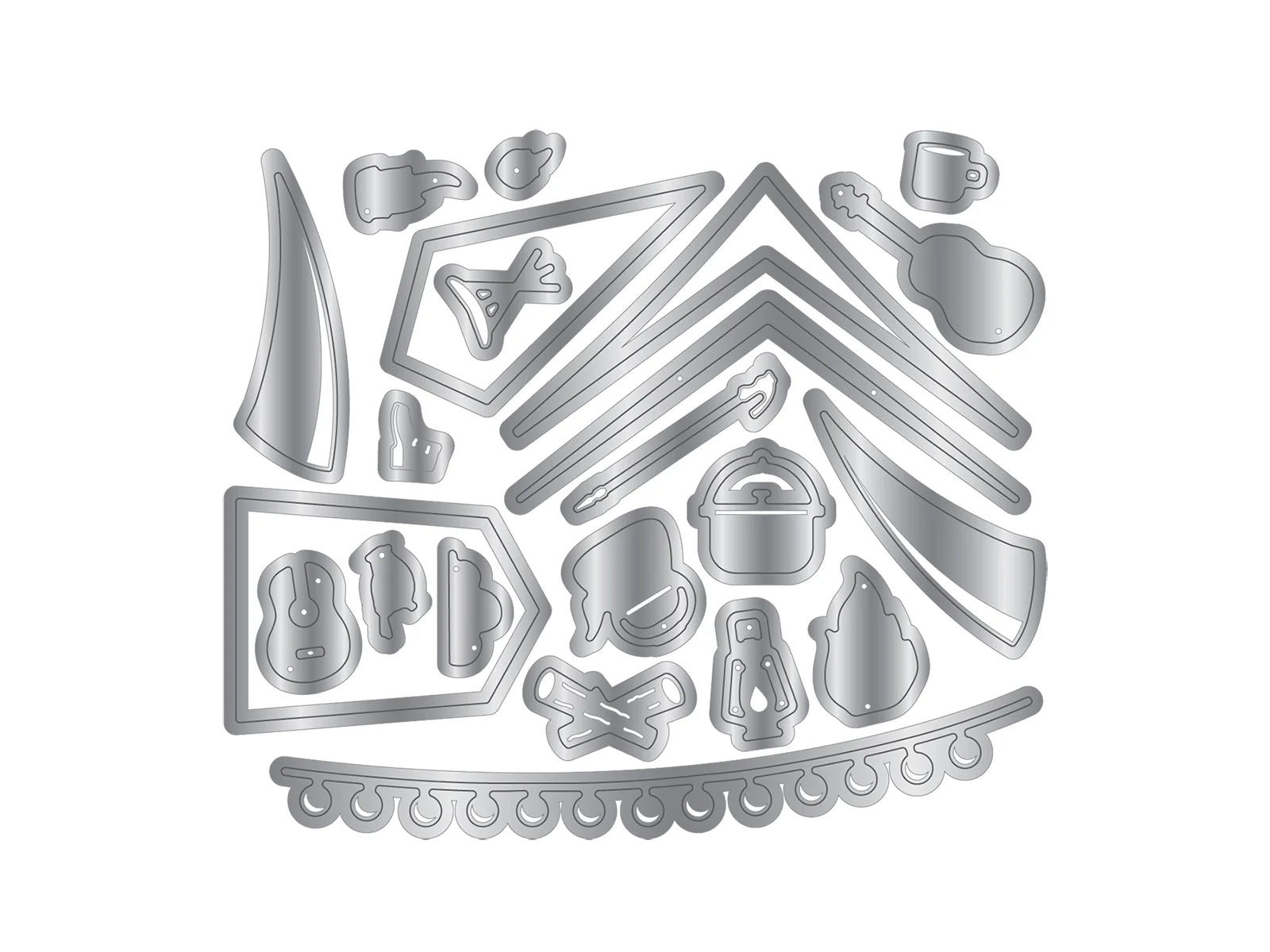 Crafters Companion The Great Outdoors Metal Die Set - Around the Campfire