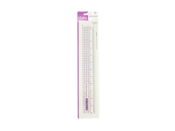 Crafters Companion - Metal Edge Acrylic Ruler (12”)