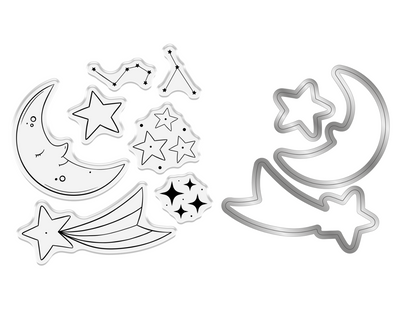 Crafter’s Companion Tiny Treasures Collection Stamp & Die - Shooting Star