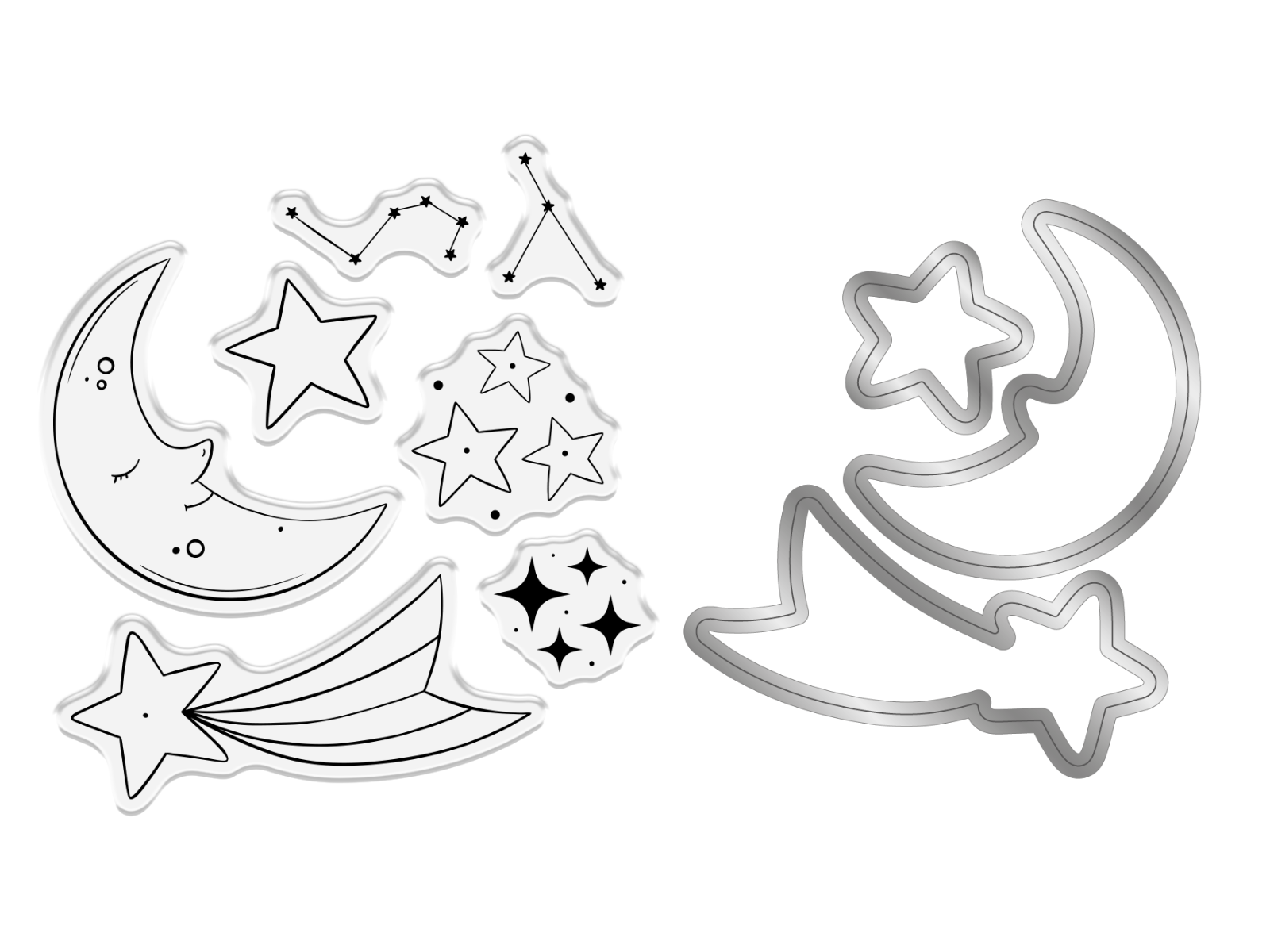 Crafter’s Companion Tiny Treasures Collection Stamp & Die - Shooting Star