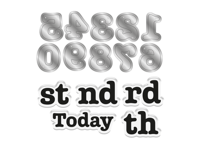 Crafter’s Companion Tiny Treasures Collection Stamp & Die - Small Numbers