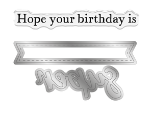 Crafter’s Companion Tiny Treasures Collection Stamp & Die - Super Birthday 